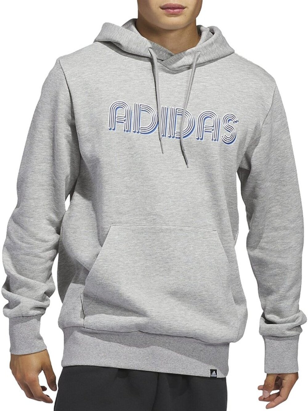 New! Adidas Fleece Hoodie Sweatshirt Big & Tall 4XL 4XLT Gray Heather